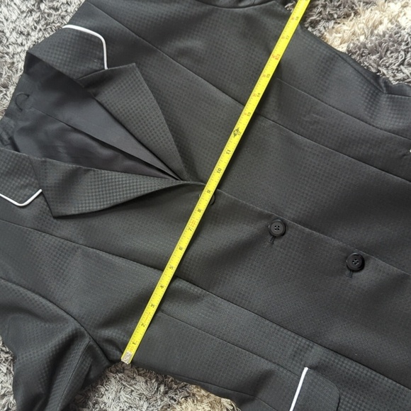 Glamourous Threads Custom English Hunt Coat Equestrian Black & White Pinstripe - Picture 5 of 12